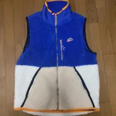 Nike フリースベスト 青/白/ベージュ/オレンジ
