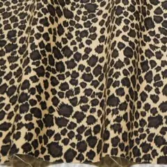 New!●布 豹柄 ヒョウ 幅110×50cm ツイル ベージュ ブラウン