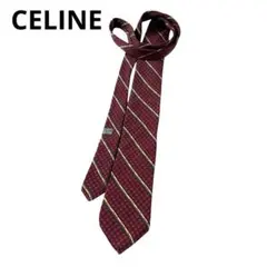 CELINE セリーヌ ネクタイ ピュアシルク スペイン製 細身