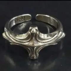 年始売り切り特価　刻印入　silver925 メンズ　メキシカンリング　クロス