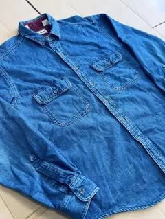 80s カナダ製 L.L.Bean デニムシャツ エルエルビーン フランネル裏地