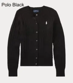 ラルフローレン キッズ ケーブルニットカーディガン - Black XL