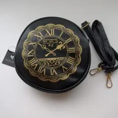 【新品未使用】MONOZY 時計モチーフ ラウンドショルダーバッグ