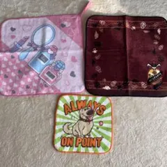 キャラクタータオルハンカチ3枚セット