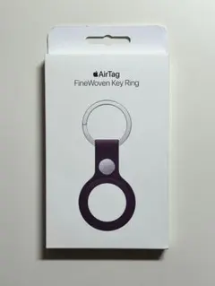 【新品】純正 AirTag ファインウーブンキーリング・ブラックベリー②