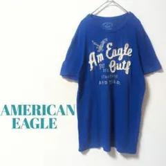 AMERICAN EAGLE グラフィック Tシャツ ロゴ  可愛い お洒落 青