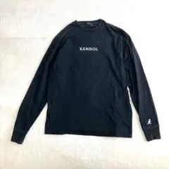 KANGOL カンゴール 長袖 Tシャツ 黒 ロンT ロゴ刺繍 L 袖ロゴのサムネイル