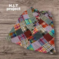新品 XXX H.I.T project カラフルチェックパッチワークスカート