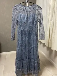 パーティードレス　ブルー　フリーサイズ