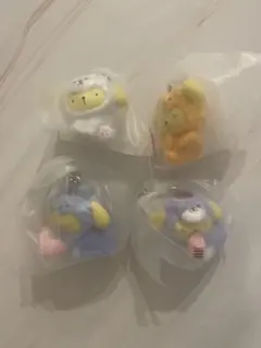 ポムポムプリン わんわんパラダイスマスコット セミコンプリート 4種セット
