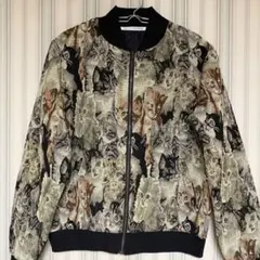 【美品】RAY CASSIN FAVORI 猫柄 ブルゾン