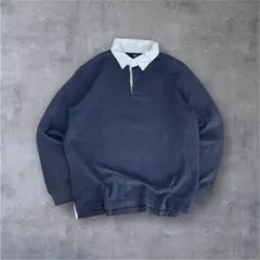 【90s00s】OLDGAP ラガースウェットネイビー Lフェードカラーシティ系