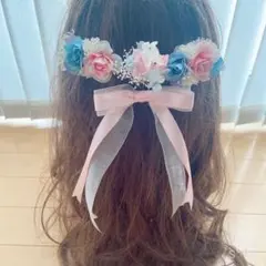 ラプンツェル髪飾り♡ピンク♡白♡水色 キッズ髪飾り