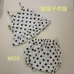 韓国子供服　MOS セットアップ　ハート柄　70cm