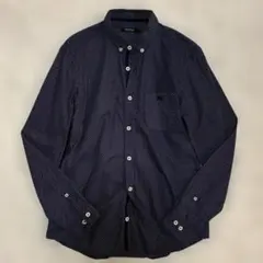 美品 バーバリーブラックレーベル　ドット　水玉　シャツ　ネイビー　ホースロゴ　2