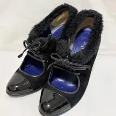 ⭐️美品⭐️ハイヒールブーティダイアナブラックサイドジッパー付きのサムネイル