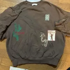 ニコアンド　茶色スウェット　アメリカン