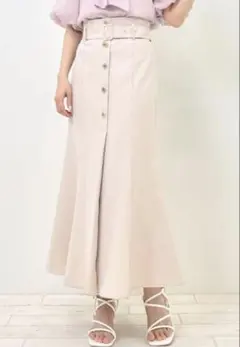 INGNI 共ベルト付金ボタンマーメイドスカート