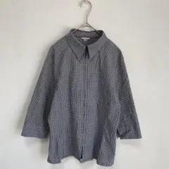 【revista】ギンガムチェック　ブルゾン　クロップド　ストレッチ　ジャケット