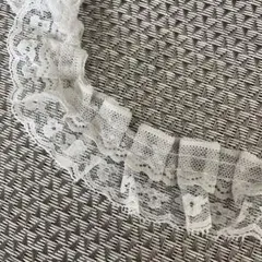 フリル付きレースリボン 6cm