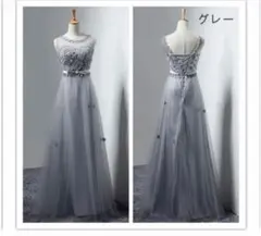 新品　可愛い　レース　シフォン　ロングドレス