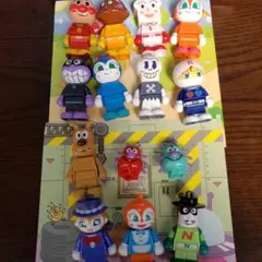 アンパンマン ブロックドールセット　 11体 ガチャガチャブロックラボなど3体