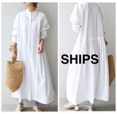 SHIPS シップス タック切替ワンピース 美品