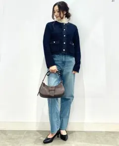 GU ハイライズ ストレートジーンズ　М