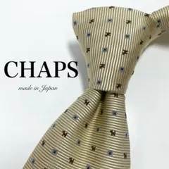 【極美品】CHAPS ネクタイ 小紋柄 イエロー 日本製 犬 可愛い カジュアルのサムネイル