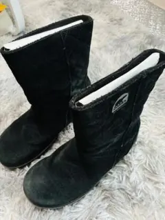 SOREL 黒 スエード ムートンブーツ