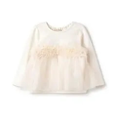 プティマイン チュールビスチェドッキング長袖Tシャツ