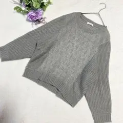 【イーハイフンワールドギャラリー】レディース　ニット　セーター　グレー　F