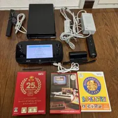 Wii U本体 （クロ） 32GB本体他一式・マリオソフトおまけ