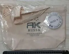 缶バッジ付き　RUSS-K トートバッグ ベージュ　ラスケー　新品　ラスケイ