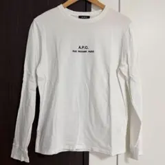 A.P.C. ロゴ刺繍 Tシャツ 白 S 日本製 レディース着用可のサムネイル