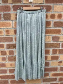 le. coeur blanc ミントグリーン ドット柄 プリーツスカート