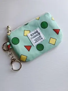 ハンドメイド クレヨンしんちゃん パジャマ柄 キーホルダーポーチ コインケース