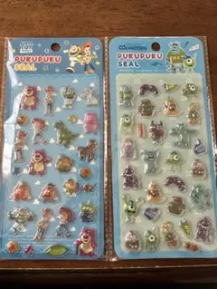 ぷくぷくシール　モンスターズインク　トイストーリー　ディズニー　セット