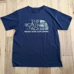 THE NORTH FACE ネイビー Tシャツ　Lサイズ　カモフラ
