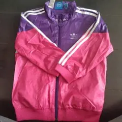adidas ピンク ジップアップジャケット - メルカリ