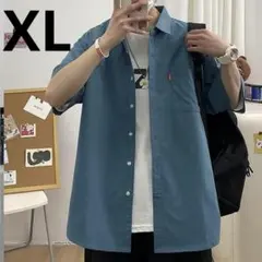 [Aaronlive] メンズ シャツ 夏服 半袖 ポケット 無地 カジュアル