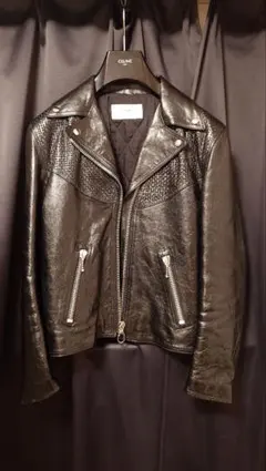 CELINE セリーヌ 24AW ストレートカット レザージャケット ライダースのサムネイル