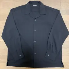 GU.ジーユー.オープンカラーシャツ.ブラック.M.新品
