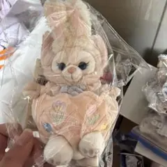 上海ディズニー　リーナベル ぬいぐるみキーホルダー ピンク