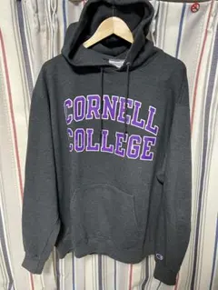 champion パーカー　カレッジ　チャンピオン　XL グレーXパープル