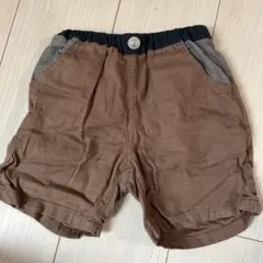 110サイズ ブラウン・グレー ハーフパンツ