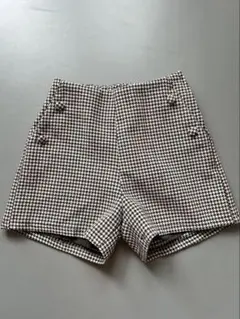 ハウンドトゥース柄　ショートパンツ