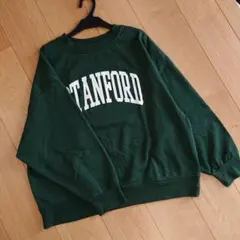 しまむら FLASH BLUE ロゴ トレーナー スウェット 長袖 グリーン 緑