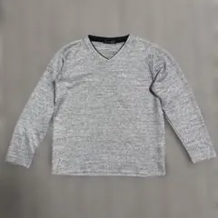 NOTA BENE グレー Vネック長袖Tシャツのサムネイル