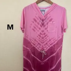 タグ付き！ コロンビア 半袖 パーカー チュニック ミニワンピース M